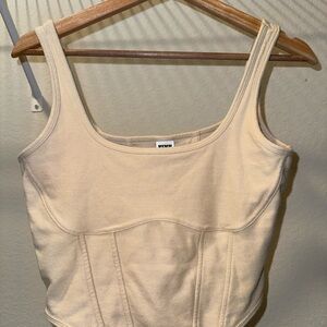 Pink Women's Cream Tank Top